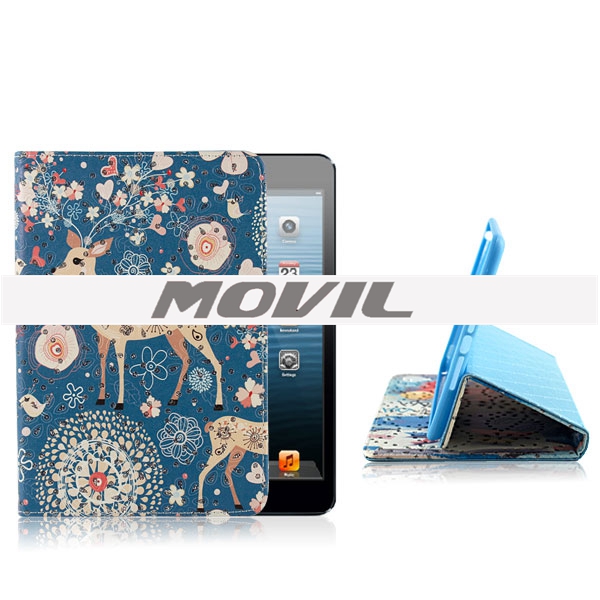 NP-2106 Elegante funda de cuero pu para ipad mini-9